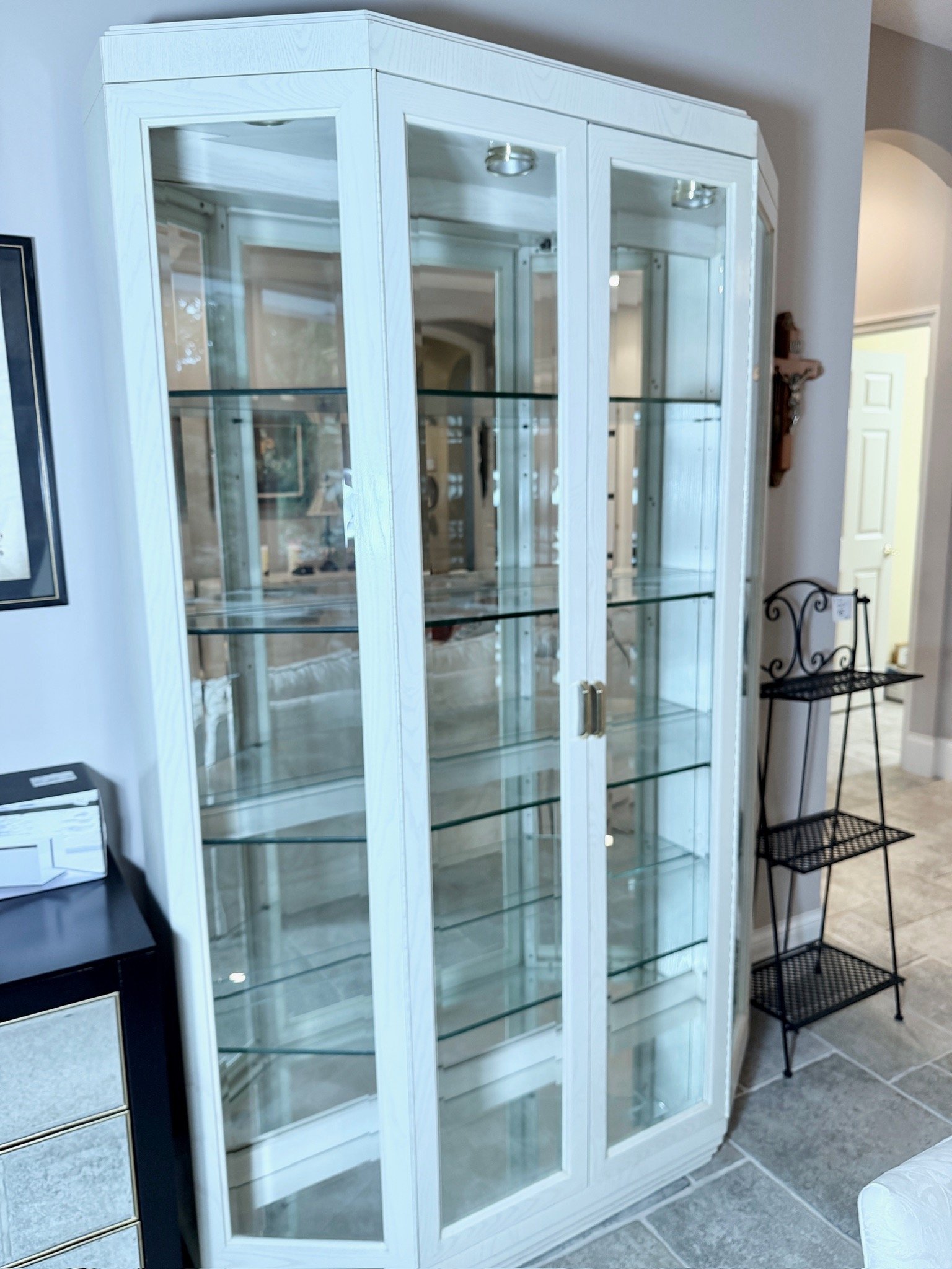 Krispin’s Furniture contemporary display cabinets.