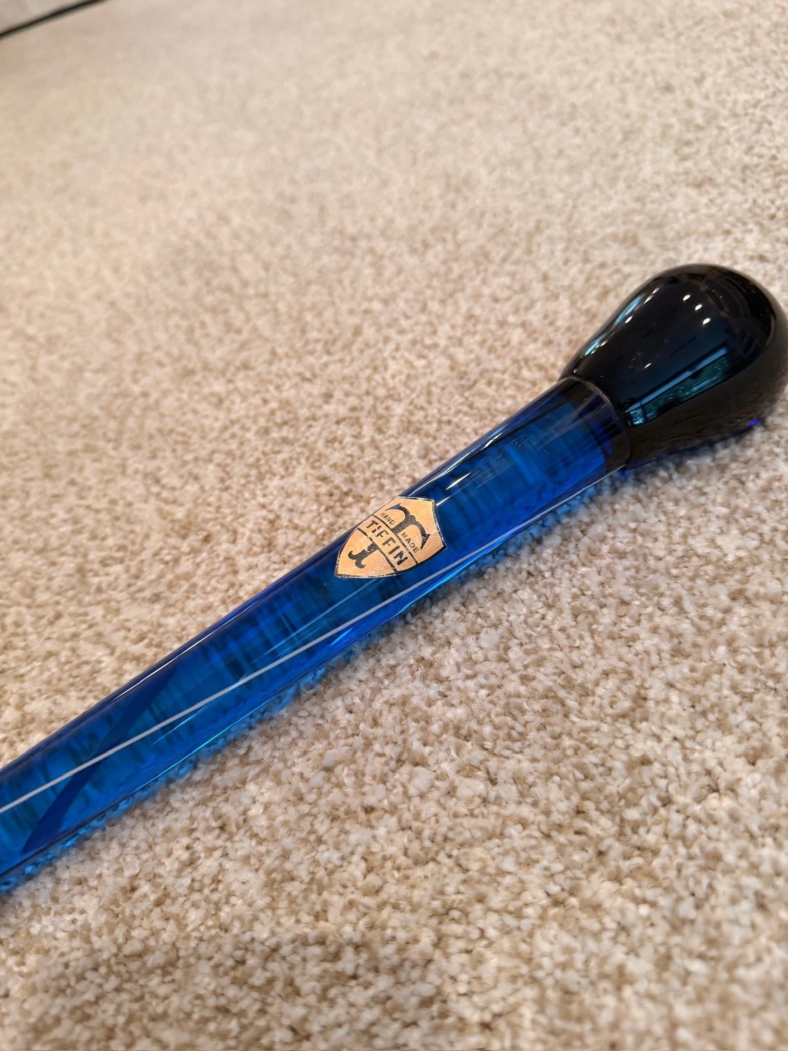 Rare Tiffin glass cane