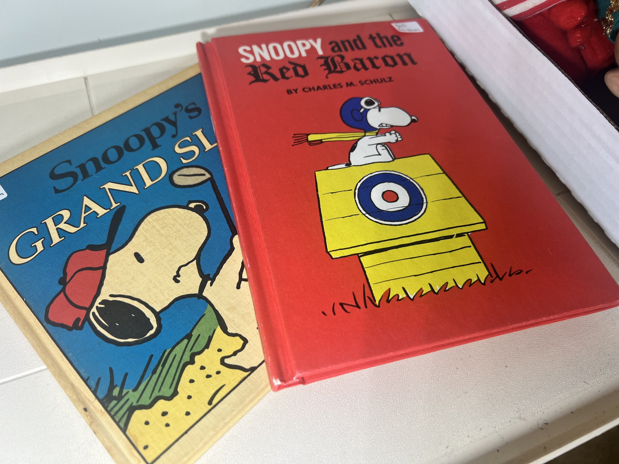 Nostalgic Books: First edition Snoopy and the Red Baron and Snoopy’s Grand Slam books