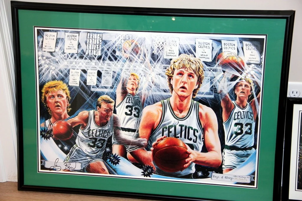 Larry Bird Autographed Print “Glory Days”
