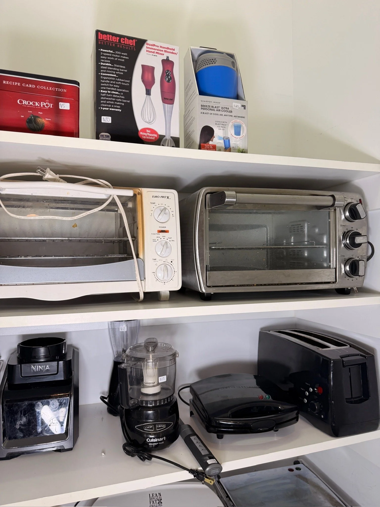 Toaster ovens, Ninja Intelli-sense, Kitchenaide long slot toaster