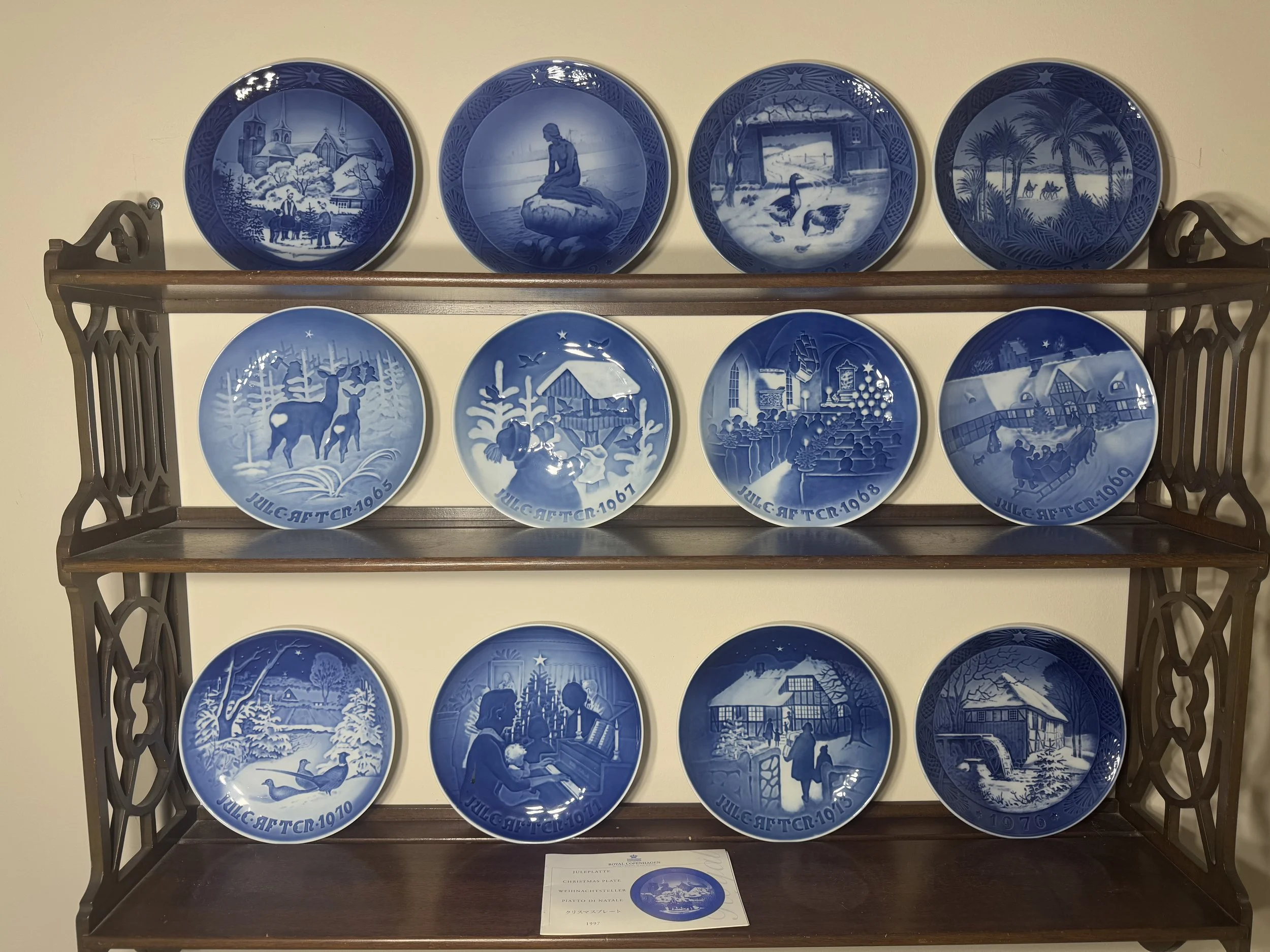 Blue Danish Christmas Plates