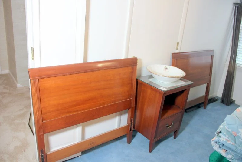 Kindel Twin Bed Set (Pair of Twin Bed Frames, Night Stand, Dresser with Mirror)