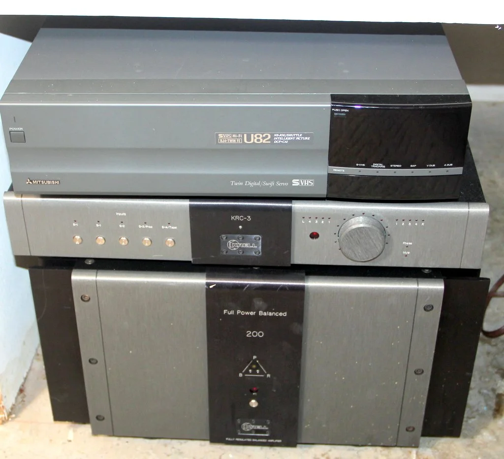 Krell KRC-3 Amplifier, Mitsubishi U82 Twin Digital Swift Servo SVHS