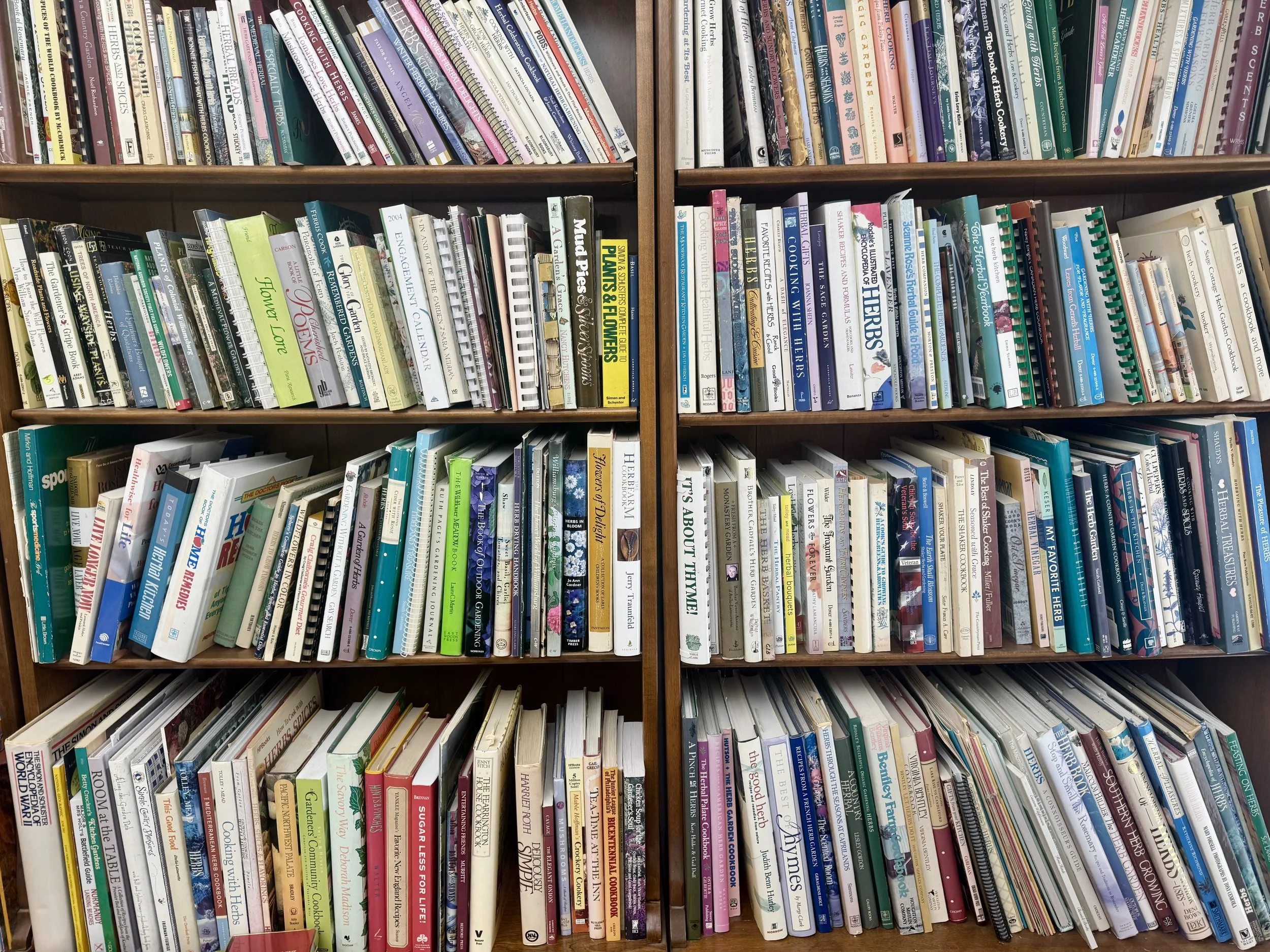 various books and cookbooks