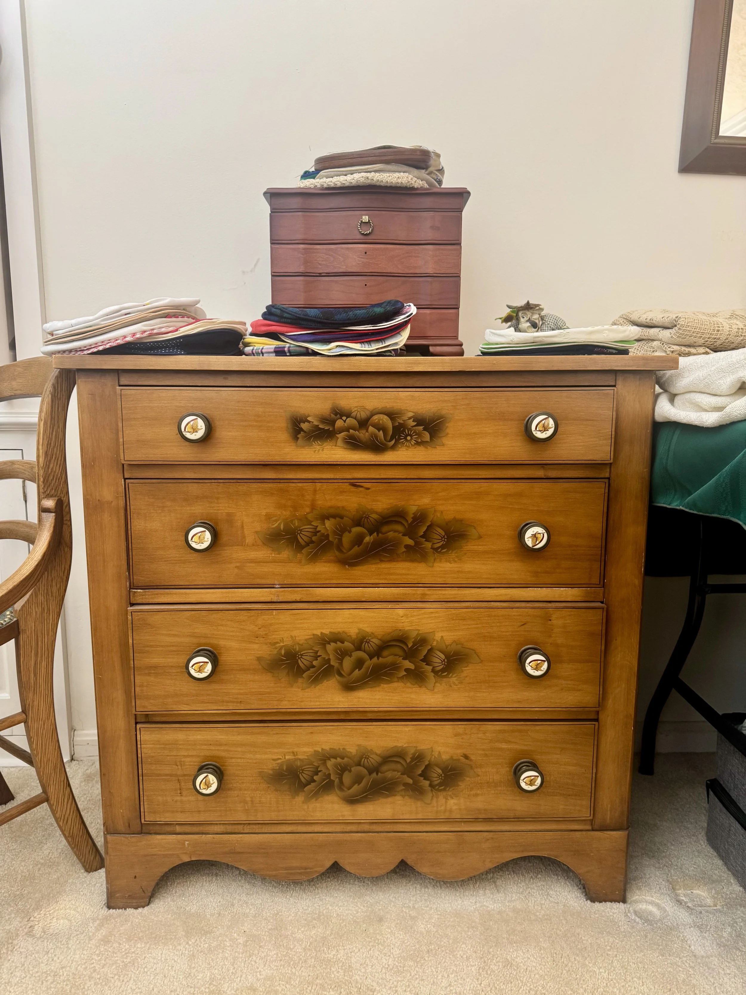 vintage wooden dresser
