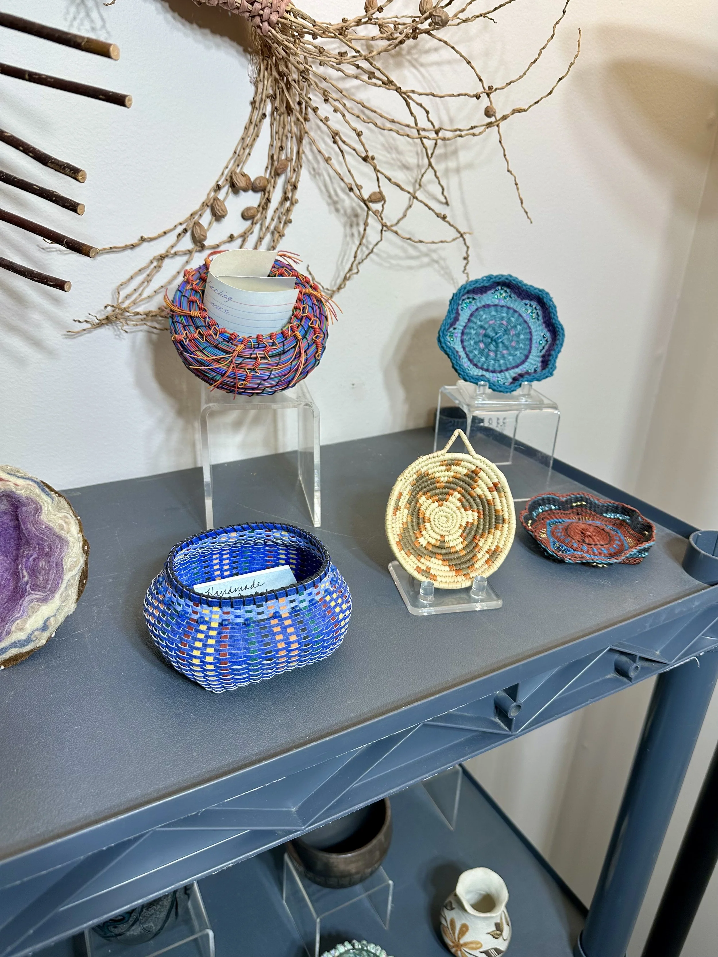 various handmade baskets