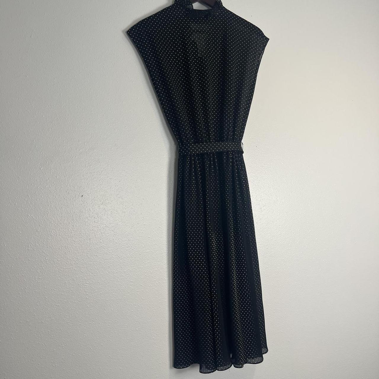 sheer disco dress 1970 polka dot dress vintage sheer black and white