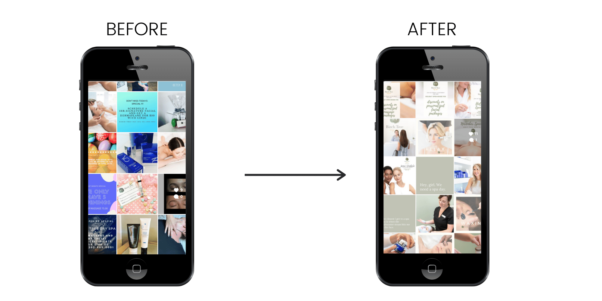 INSTAGRAM GRID COMPARISON for birch tree day spa by focus creative.png