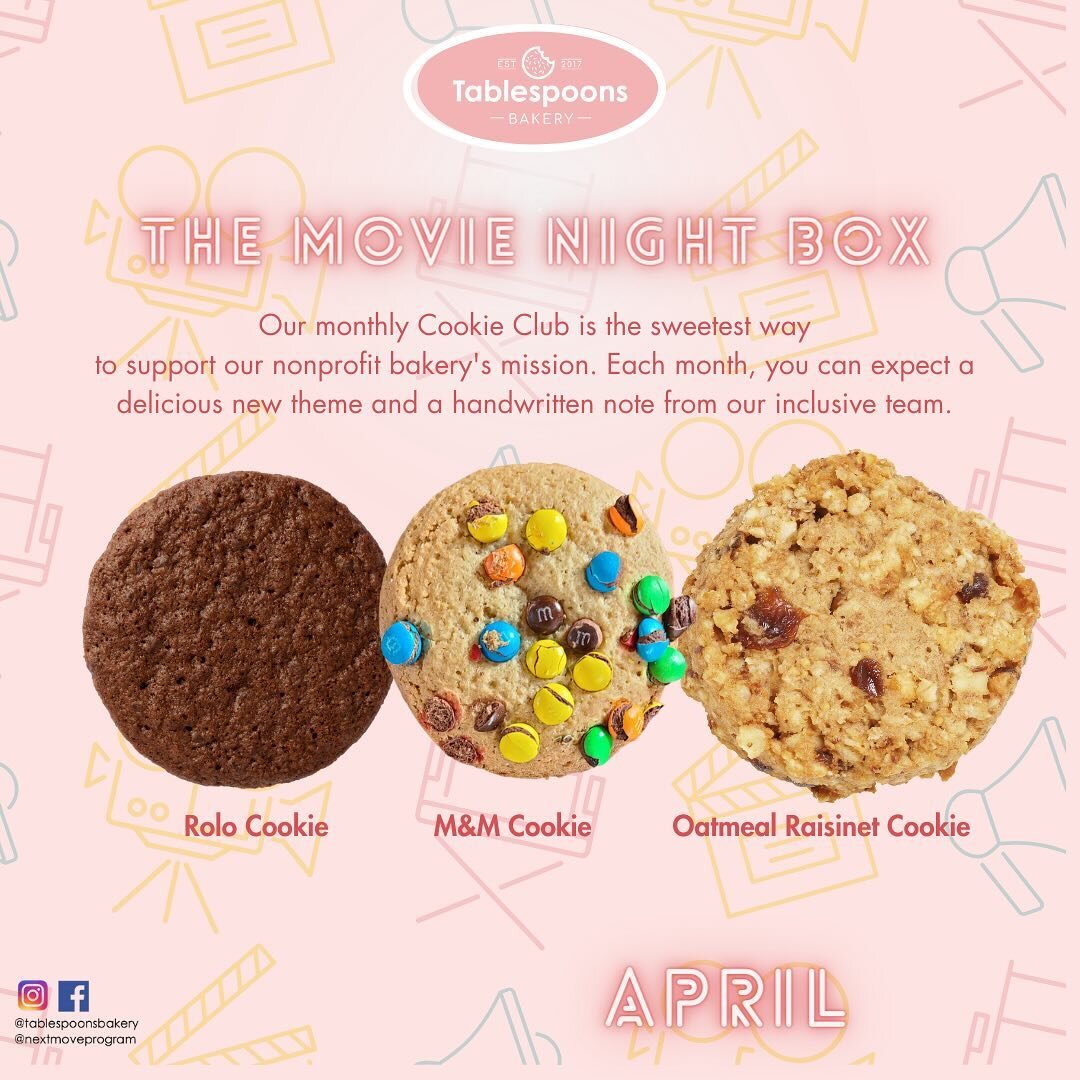 The yummiest club around - our monthly Cookie Club - launches the next box on April 16th.

Not a member? Sign up on our website today for free pick-up and shipping or local delivery options. This monthly membership invests in the work of our nonprofi