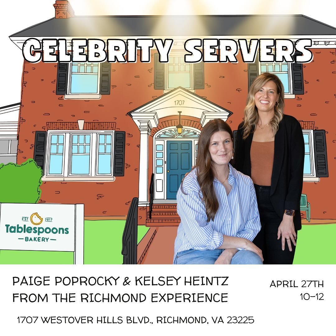 Celebrity Servers is back!

This Saturday, April 27th, we will be joined by our friends Paige Poprocky and Kelsey Heintz from The Richmond Experience. They will be with us from 10-12. 

The Richmond Experience Team will be stepping away from the offi
