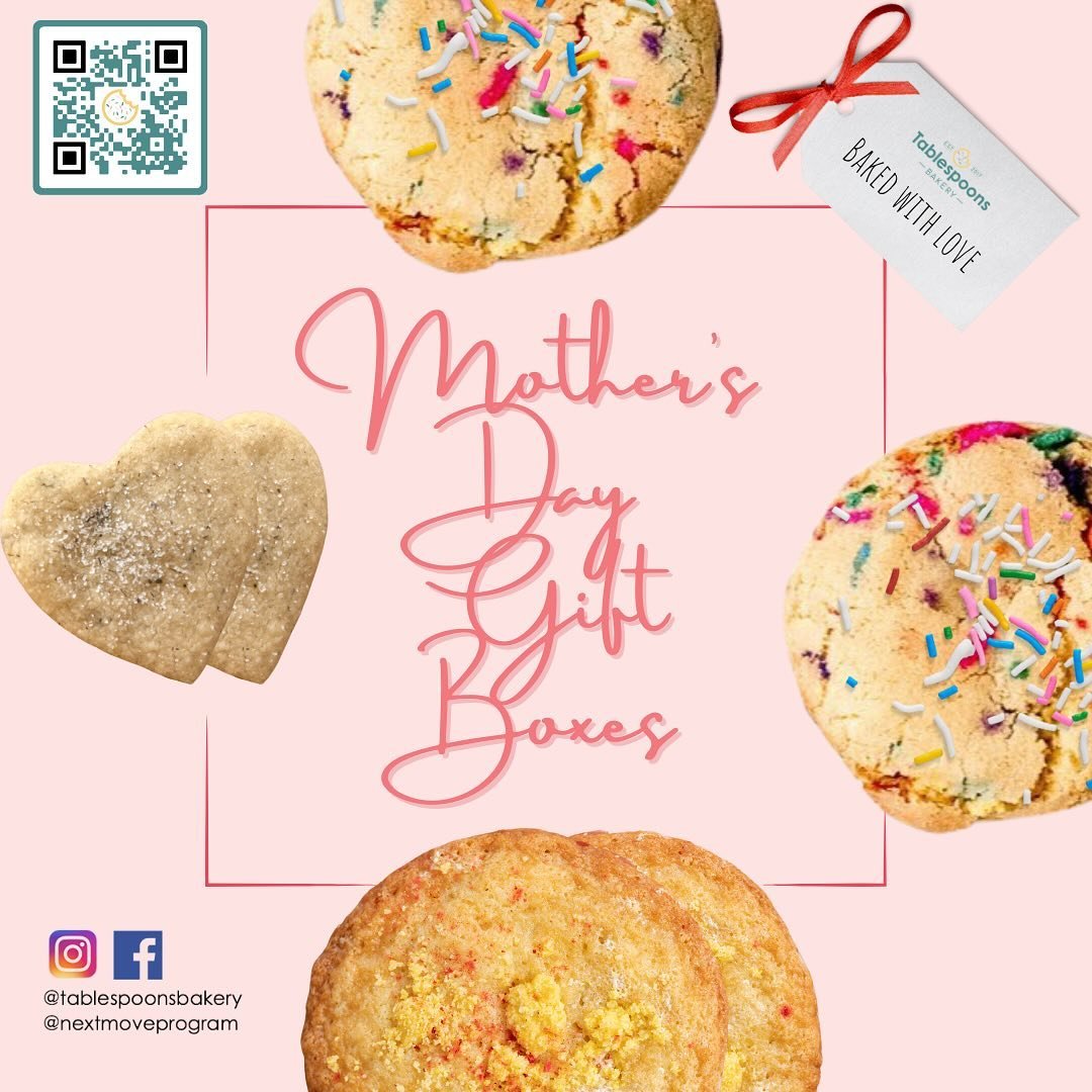 MOTHER&rsquo;S DAY, pick-up or shipping available: Celebrate all of the moms and mother figures in your life with a gift that gives back! 🌸 ❤️ 💗 

Each box will have an assortment of springtime treats to celebrate your mom in style. 

Gift boxes ar