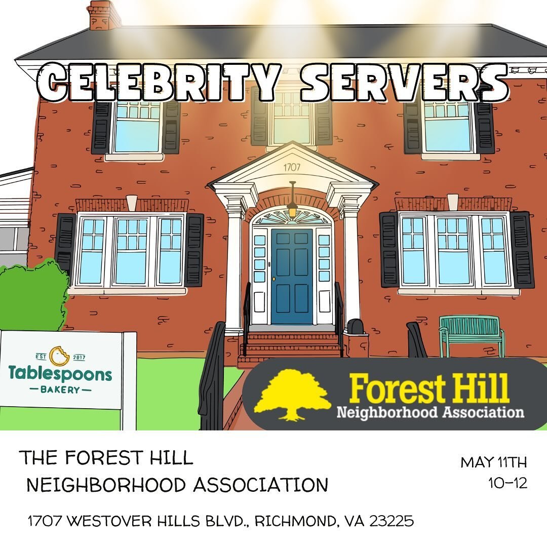 Celebrity Servers is back!

This Saturday, May 11th, we will be joined by our friends from the Forest Hills Neighborhood Association. Our bake shop sits on the edge of two fantastic neighborhoods - Forest Hill and Westover Hills. 

We also got our st