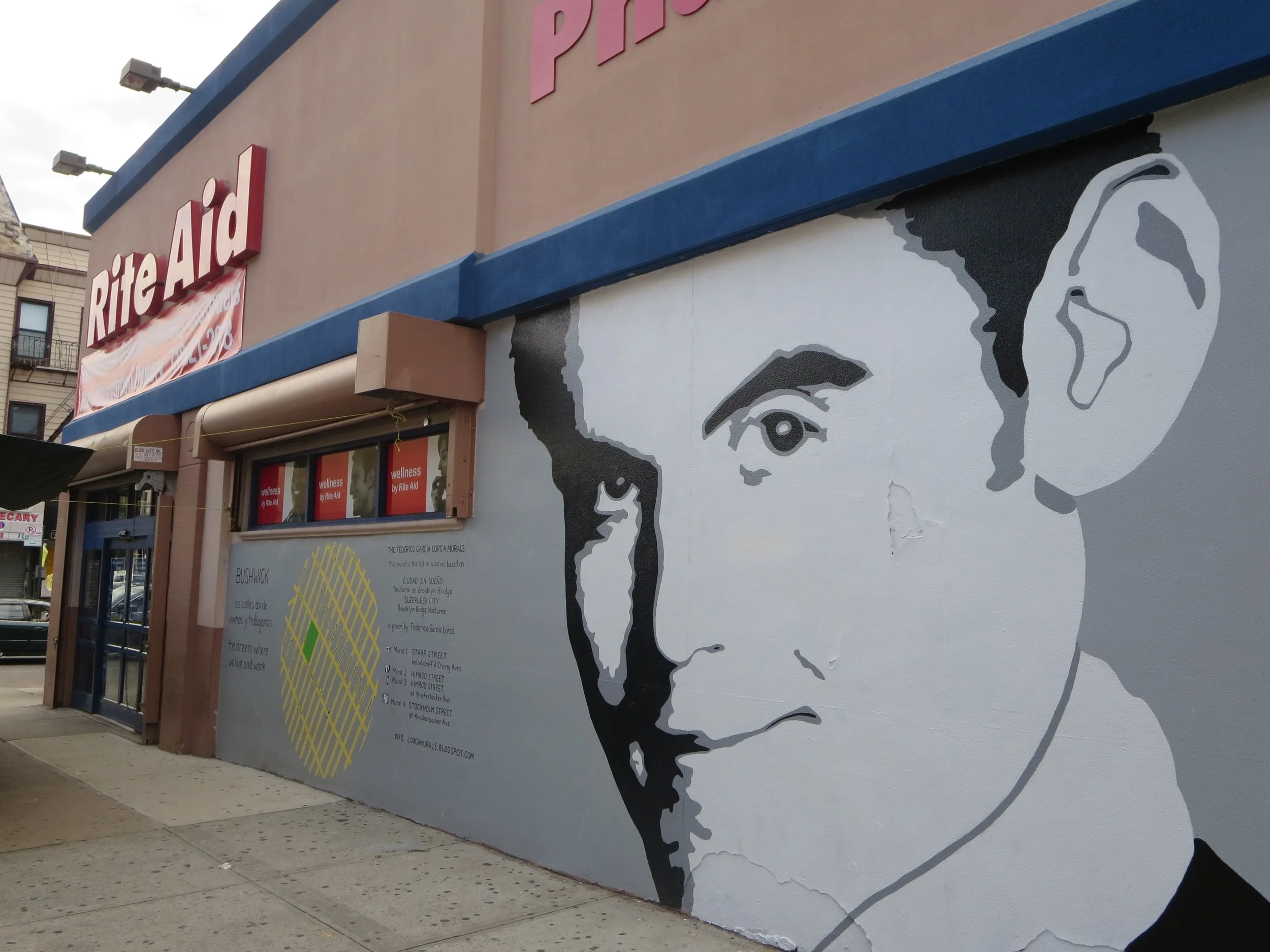 FEDERICO GARCÍA LORCA MURAL #4 – CUIDAD SIN SUEÑO/NOCTURNO DE BROOKLYN BRIDGE