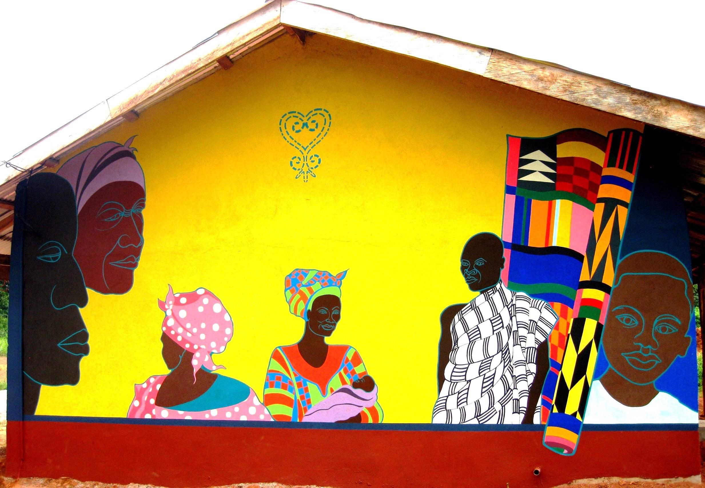 BENJAMIN AND NANA KRAAH: PORTRAITS OF A  VILLAGE MURAL AND STENCIL PROJECT