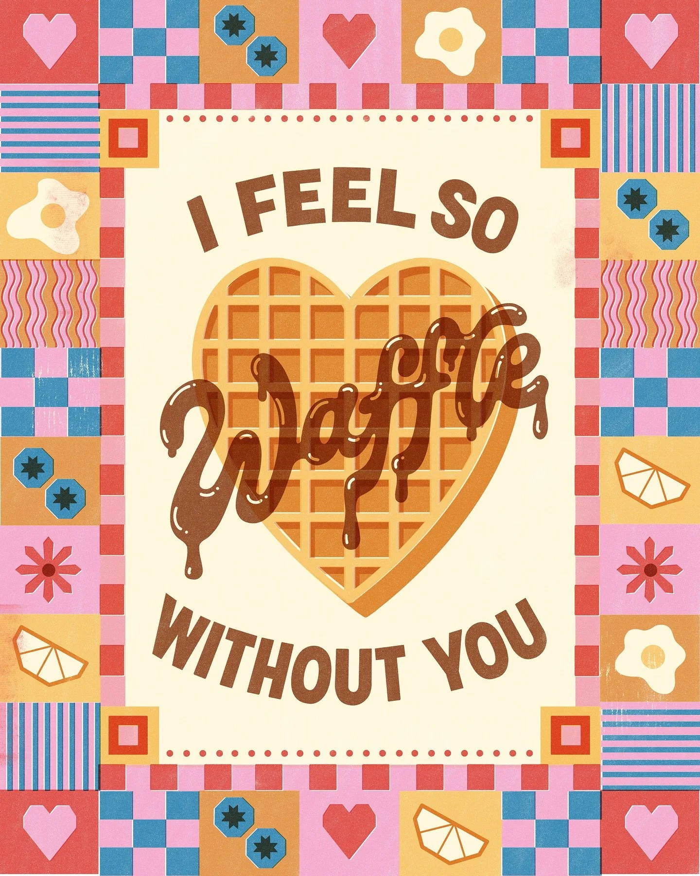 Feeling waffle? Let&rsquo;s create art together! We&rsquo;re kicking off the #loveatfirstbiteart challenge today and feeling very hungry after dreaming of brunch 🍳🥓🫐&nbsp; Swipe for the prompts! 

Hosts:
@papergrapeprints 
@madebymorganb 
@bee_cre