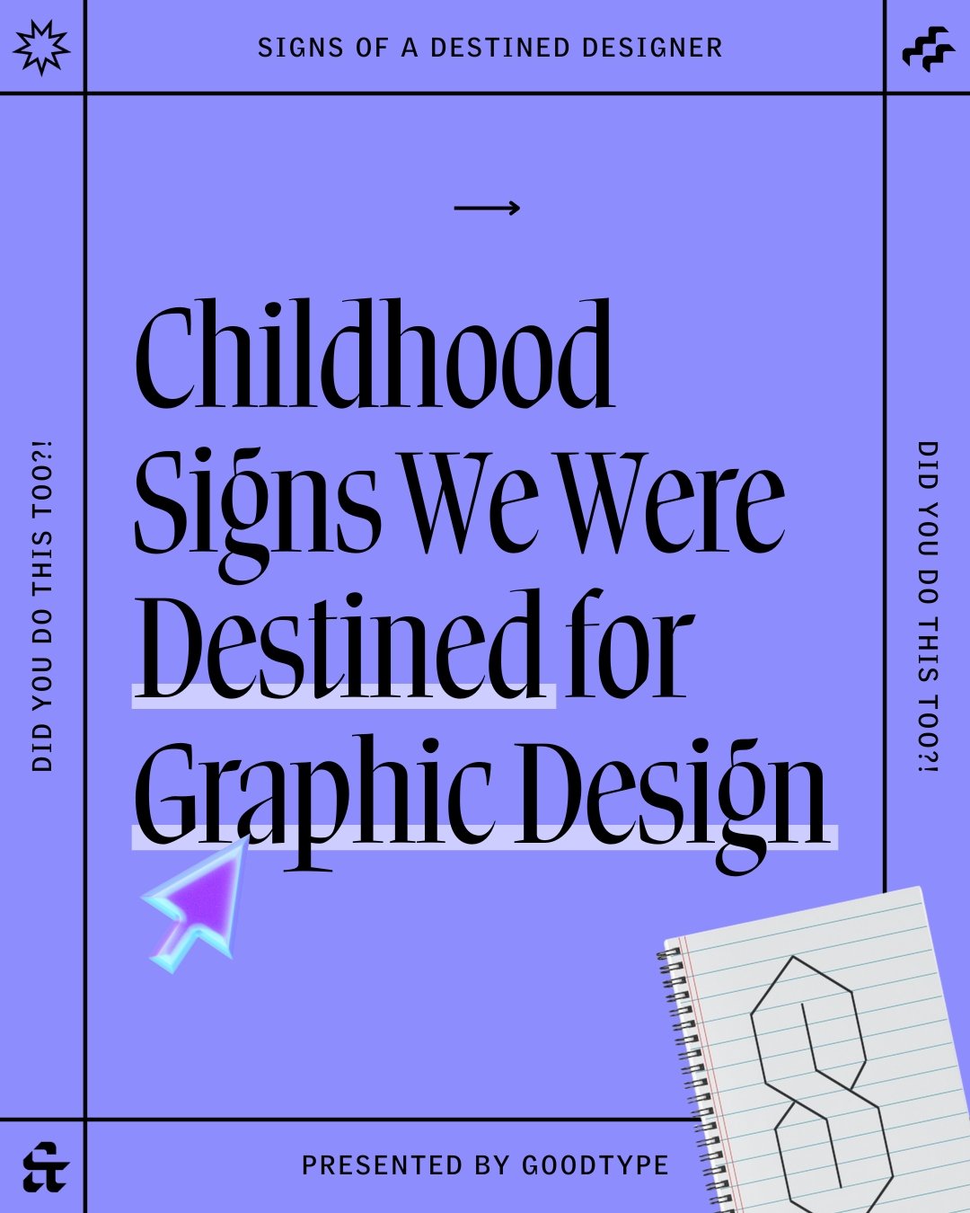 Are you even a graphic designer if you didn&rsquo;t custom-code your Myspace profile? 🤣

What childhood signs did you have that showed you were destined for graphic design? Tell us in the comments ⬇️

#goodtype #strengthinletters #handlettering #typ