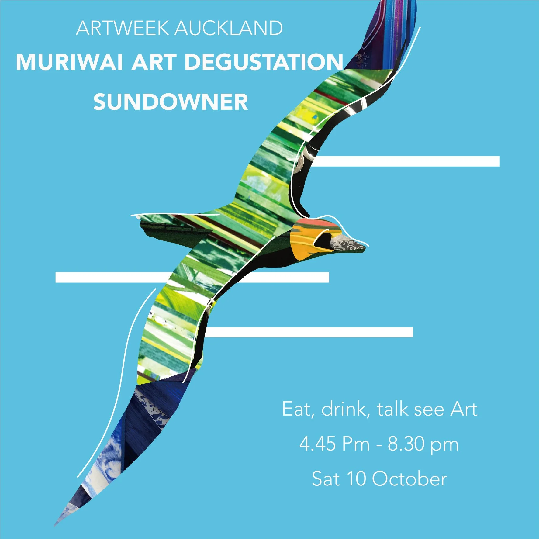 Muriwai Sundowner Art Degustation: Eat, drink, talk, see Art.