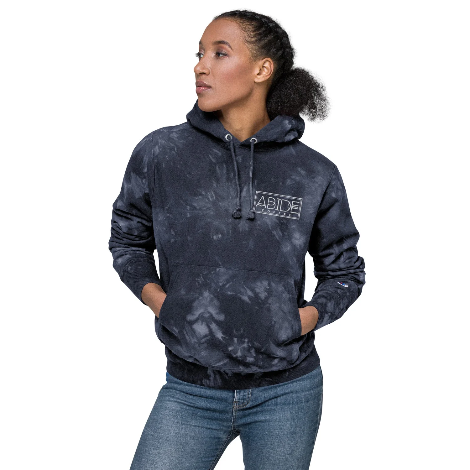 Unisex Champion tie-dye hoodie — Abide Coffee