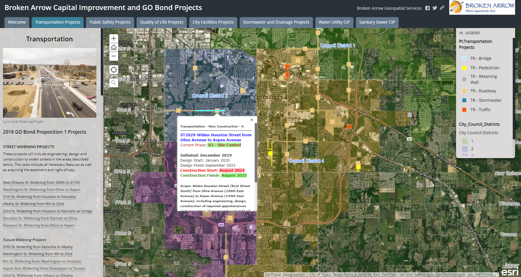 City of Broken Arrow GO Bond Viewer