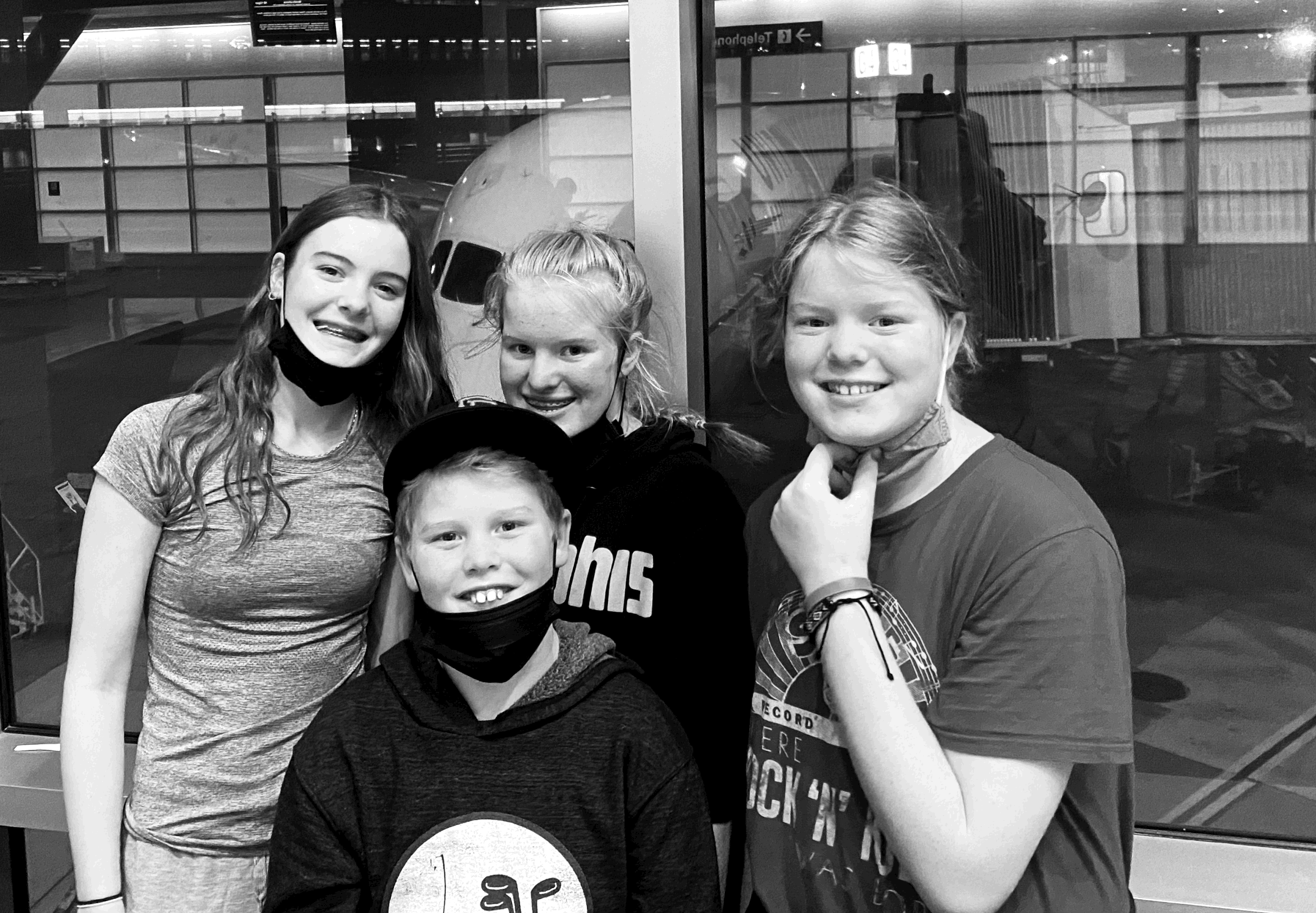 Excitement to see our plane