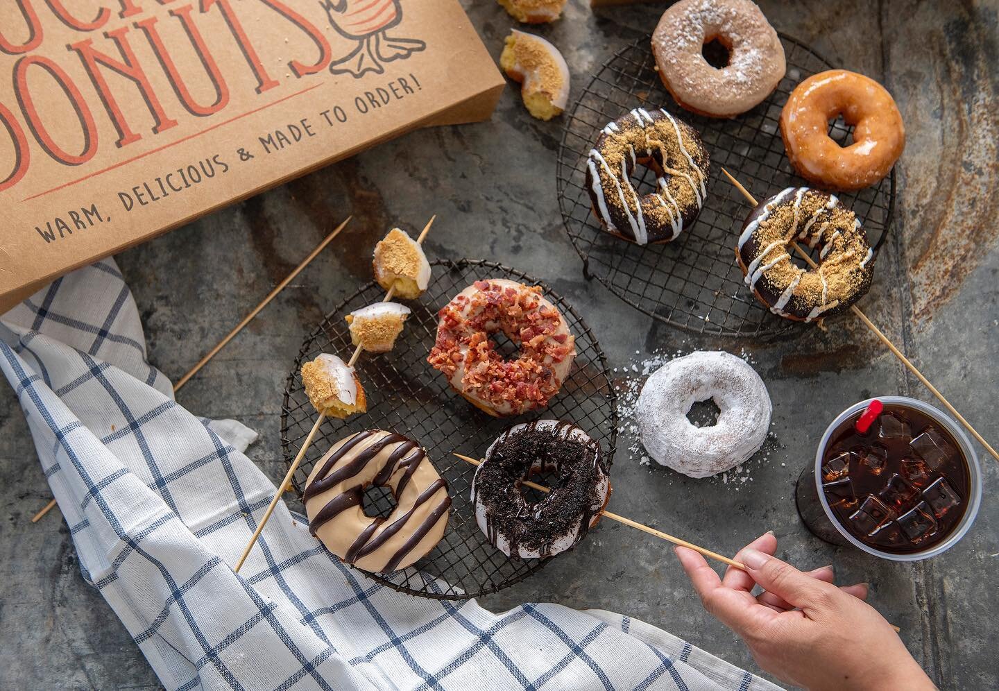 Summer is a perfect time to grab the limited edition &ldquo;Campfire Assortment,&rdquo; photographed recently for @duckdonuts. We had a little fun on set and torched a few wooden skewers to add a little ambience. Creative direction: @prettydesignher.