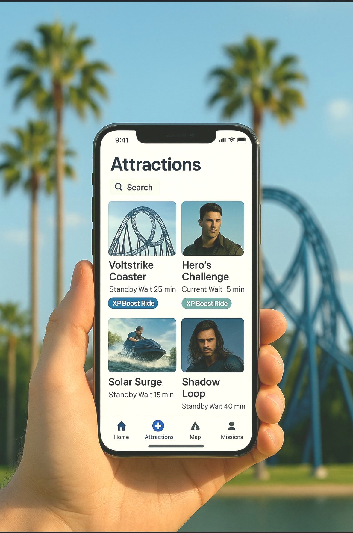 Aurora Springs Theme Park Native iOS App