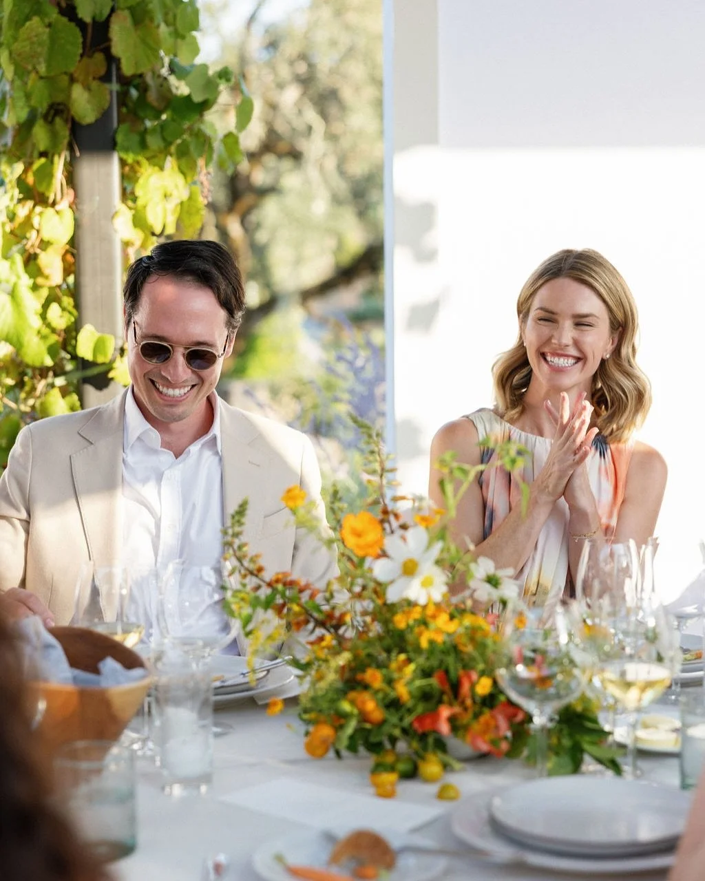 Admittedly Orange isn&rsquo;t a go to design color for me, as it so often can dominate a space. But when used thoughtfully with neutrals it&rsquo;s such a favorite!! 

Forever reliving this pop of Orange joyful Rehearsal Dinner for Marie &amp; Jake @