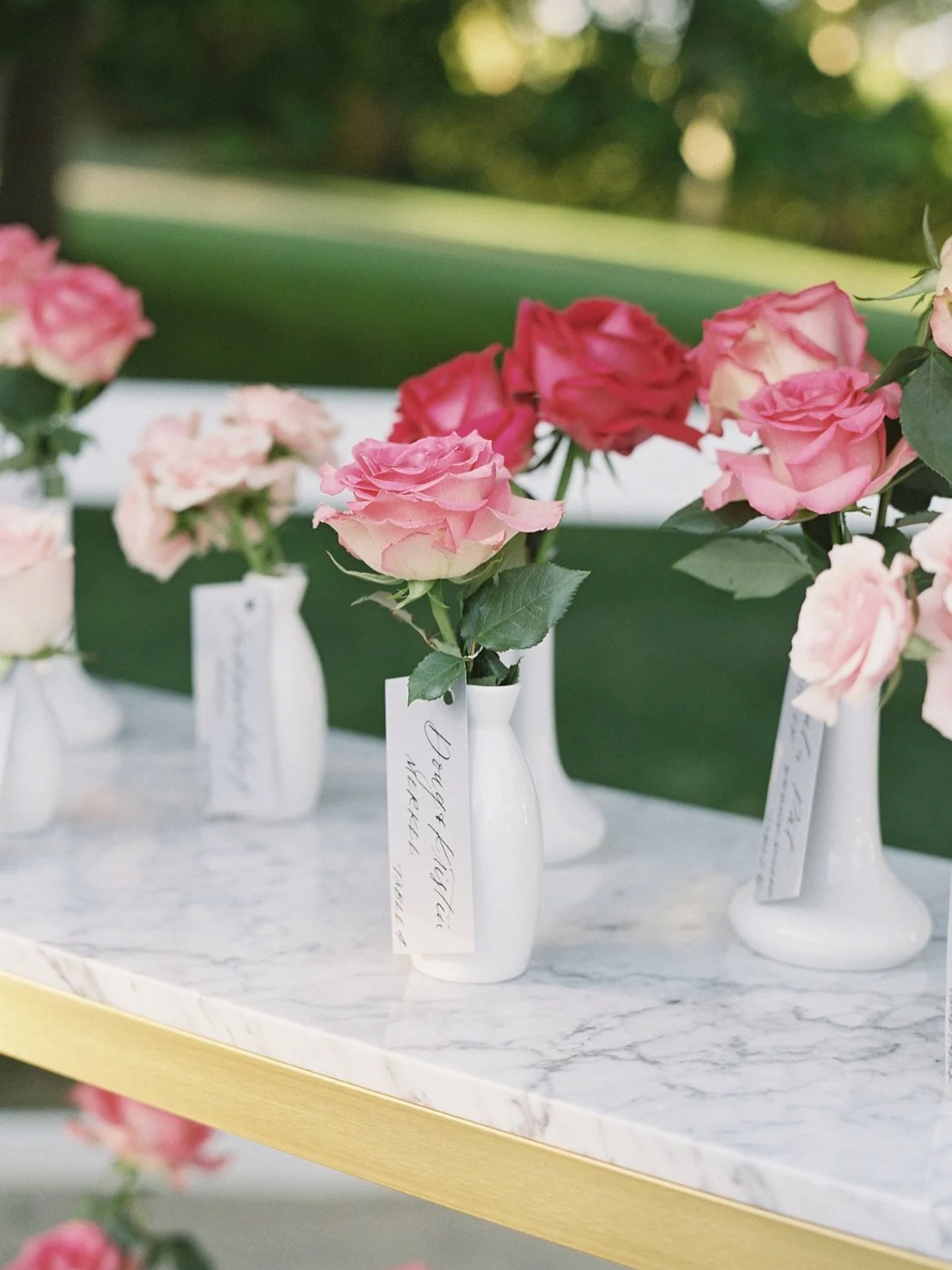 Challenge: the desire for a soft neutral color palette. 

But pink roses mean something special to your love story, so they have to make thoughtful appearances throughout the wedding day. 

Absolutely no problem 😉 💐💞💕🌸

Planning &amp; Design&nbs