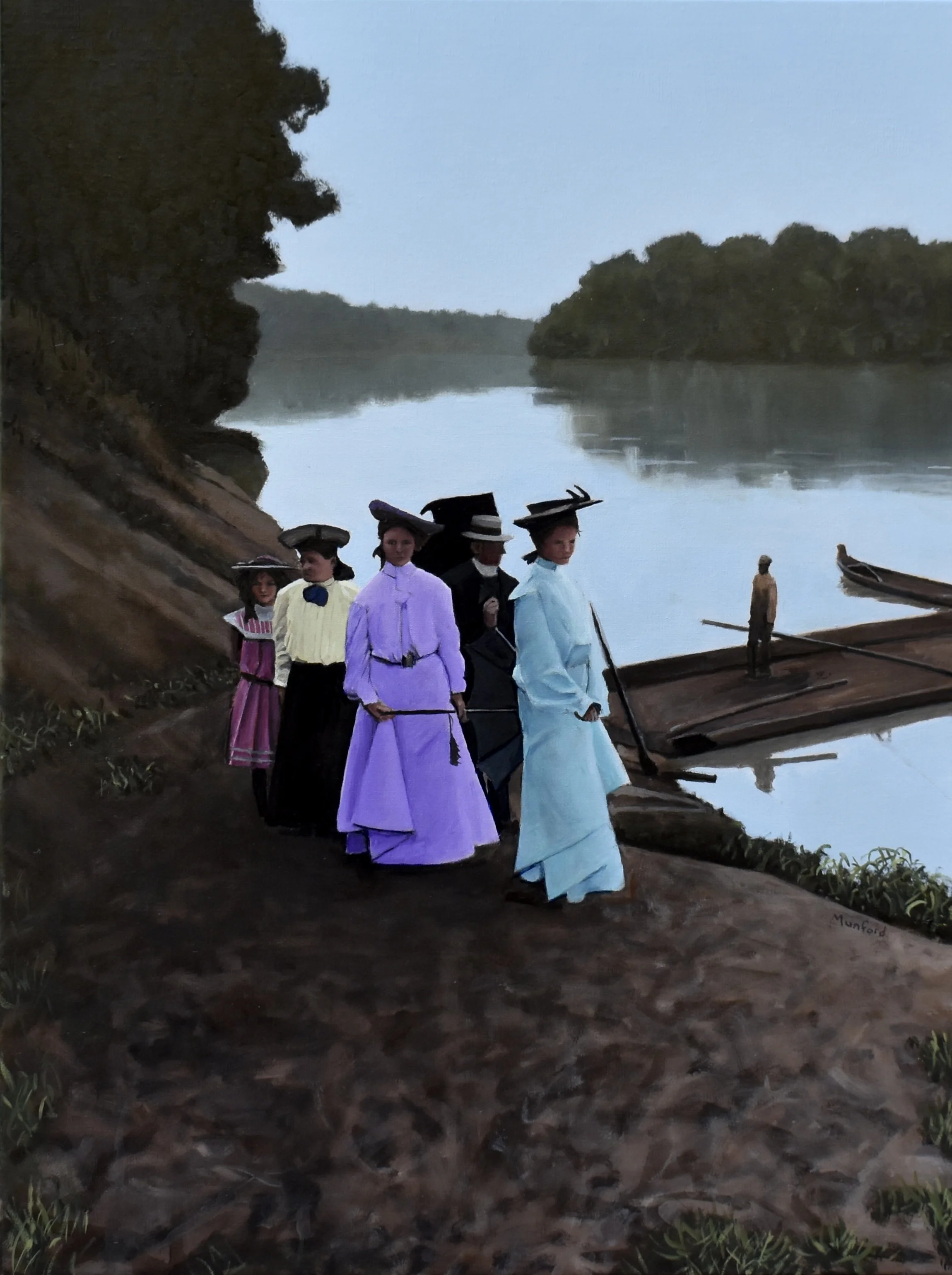 Roanoke Yachting Club - 18x24 oil on linen - Reference Image Courtesy of the State Archive of North Carolina 