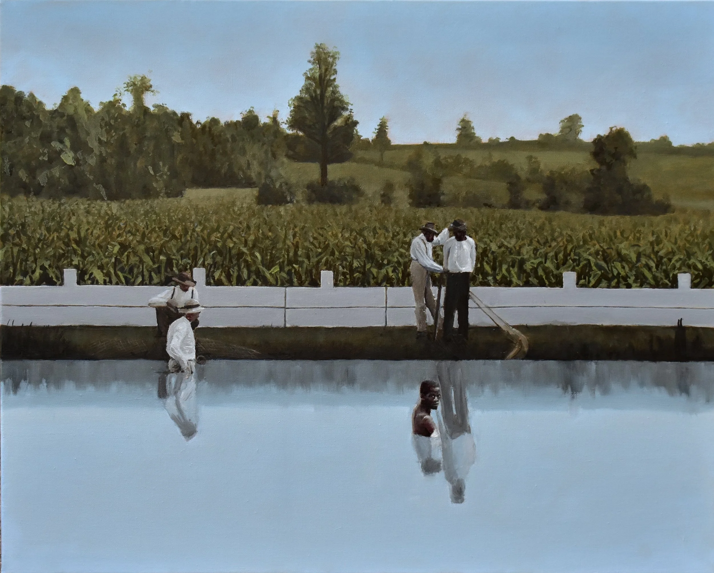 Oystermen - 16x20 oil on linen - Reference Image Courtesy of the State Archive of North Carolina 