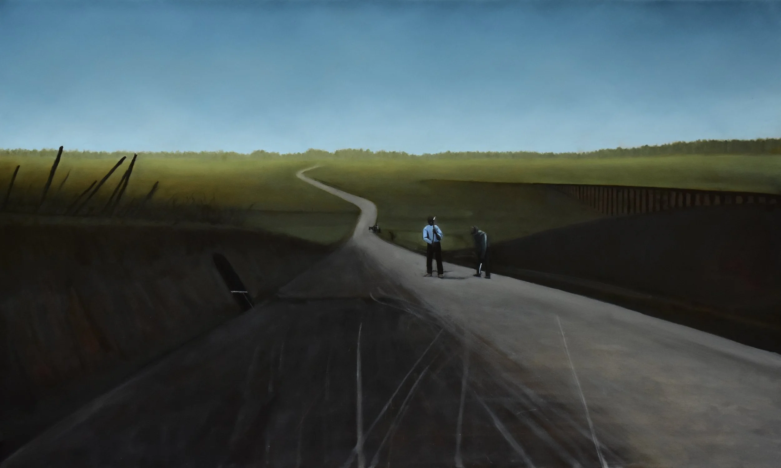 Charlotte Freeway - 36x60 oil on linen - Reference Image Courtesy of the State Archive of North Carolina 