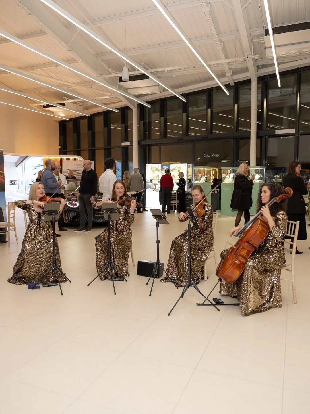 POV: you walk into a Bentley showroom and a live string quartet is playing. We love creating moments like this 🤍

#halostrings #pov #stringquartet #bentley #luxuryevents