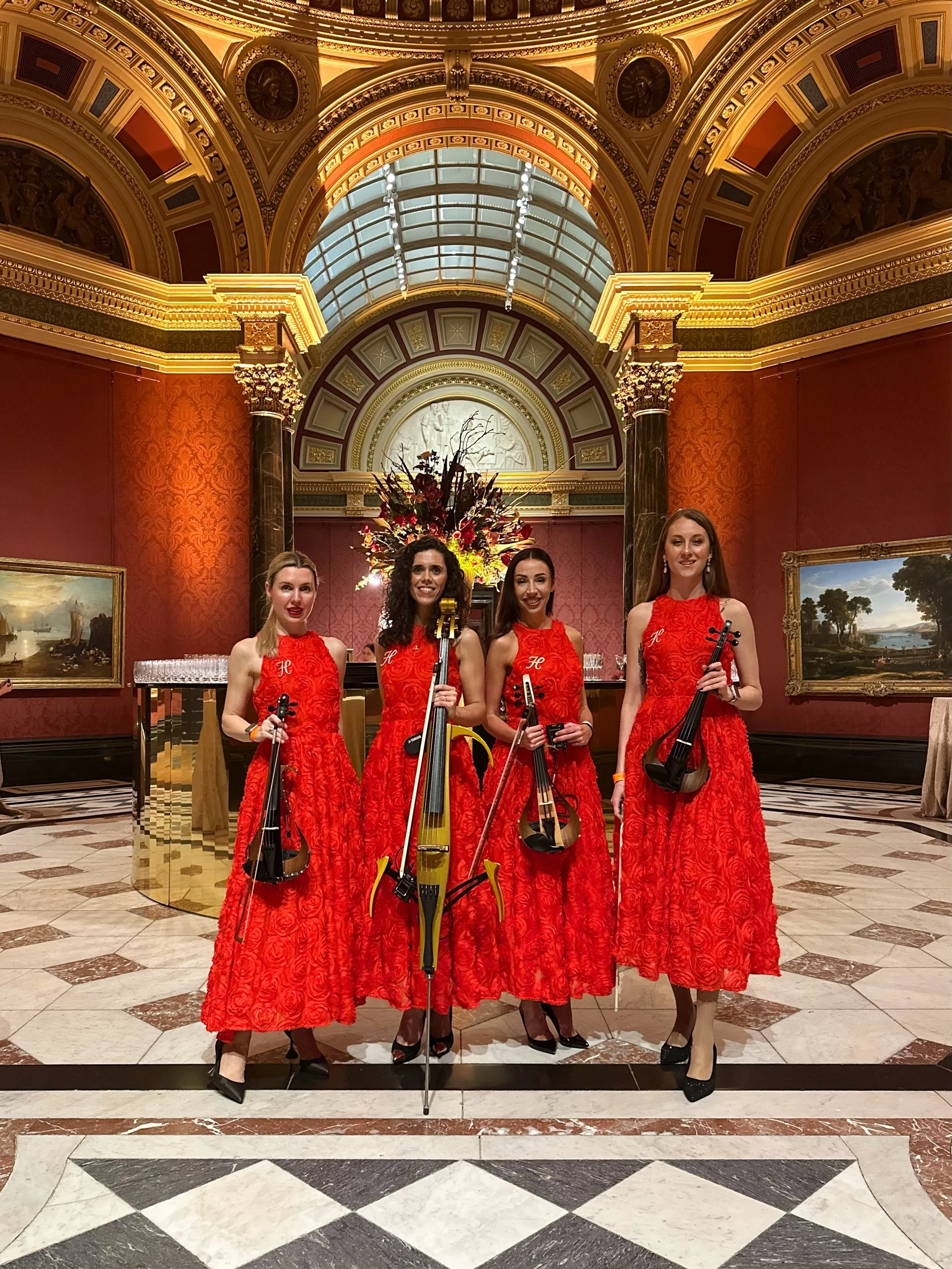 A pretty special room for an evening of electric strings. 

Our quartet at The National Gallery, London, performing for a corporate event surrounded by incredible art, architecture and atmosphere.

#HaloStrings #NationalGallery #ElectricStringQuartet