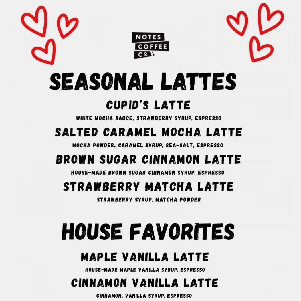 We have been so excited to introduce our February drink specials! Hopefully you love them as much as we do 💕 All are available hot or iced.
Here&rsquo;s to a great month ahead! See you soon :-)