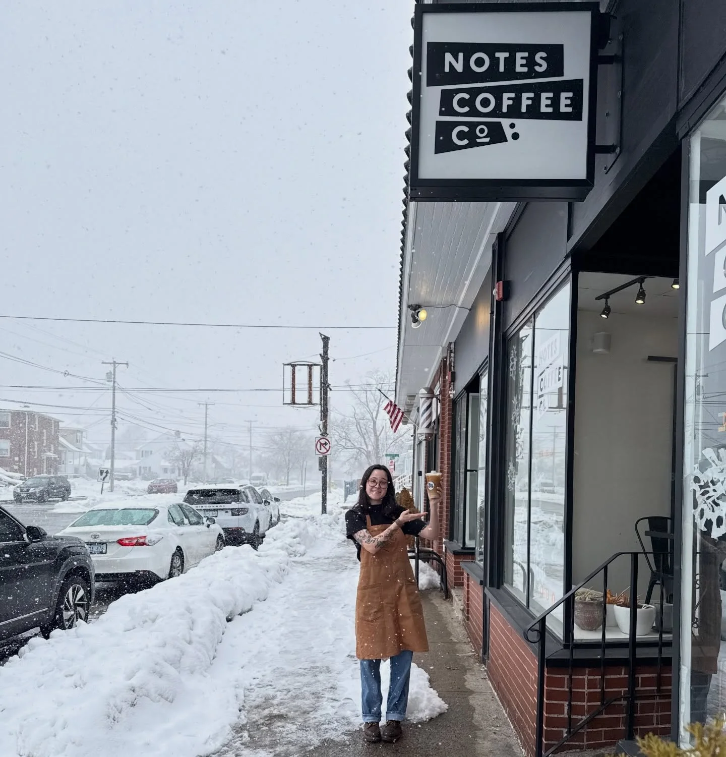 It&rsquo;s another snowy day in the neighborhood! We are open until 3 PM, come hangout ☃️☕️