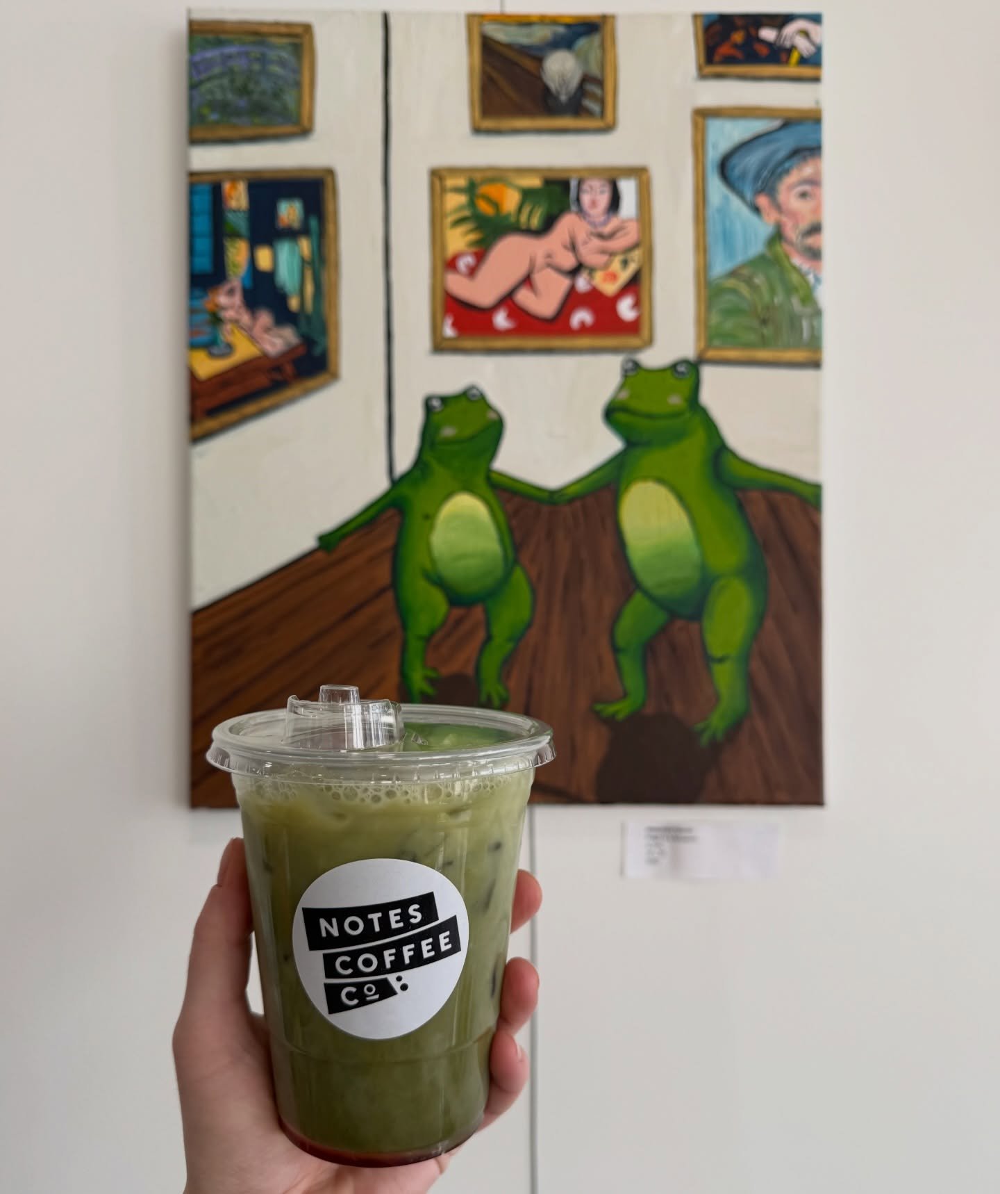 If you&rsquo;ve been in the shop lately, you&rsquo;ve caught glimpses of our newest art installation, featuring works by Alexandra Merrill. Come check out her paintings while you sip on one of our seasonal specials, like the strawberry matcha 💕