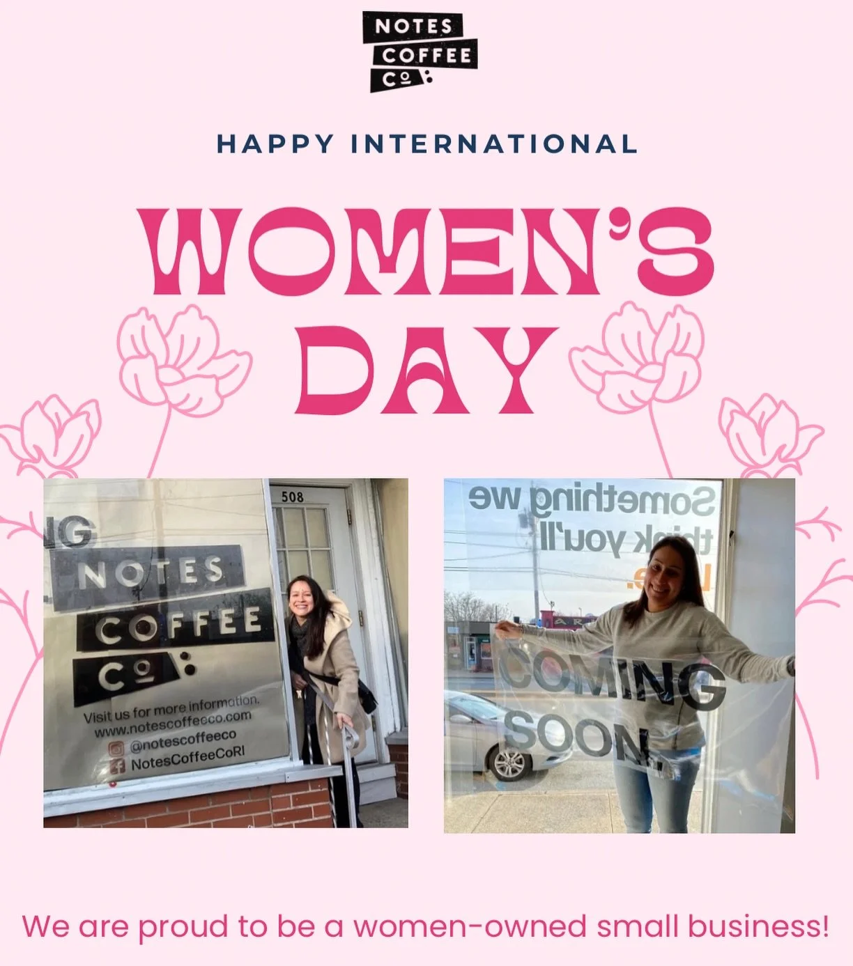Happy International Women&rsquo;s Day! 🌸 Thank you for supporting our women-owned coffee shop.
Open 8-3, come celebrate with us!