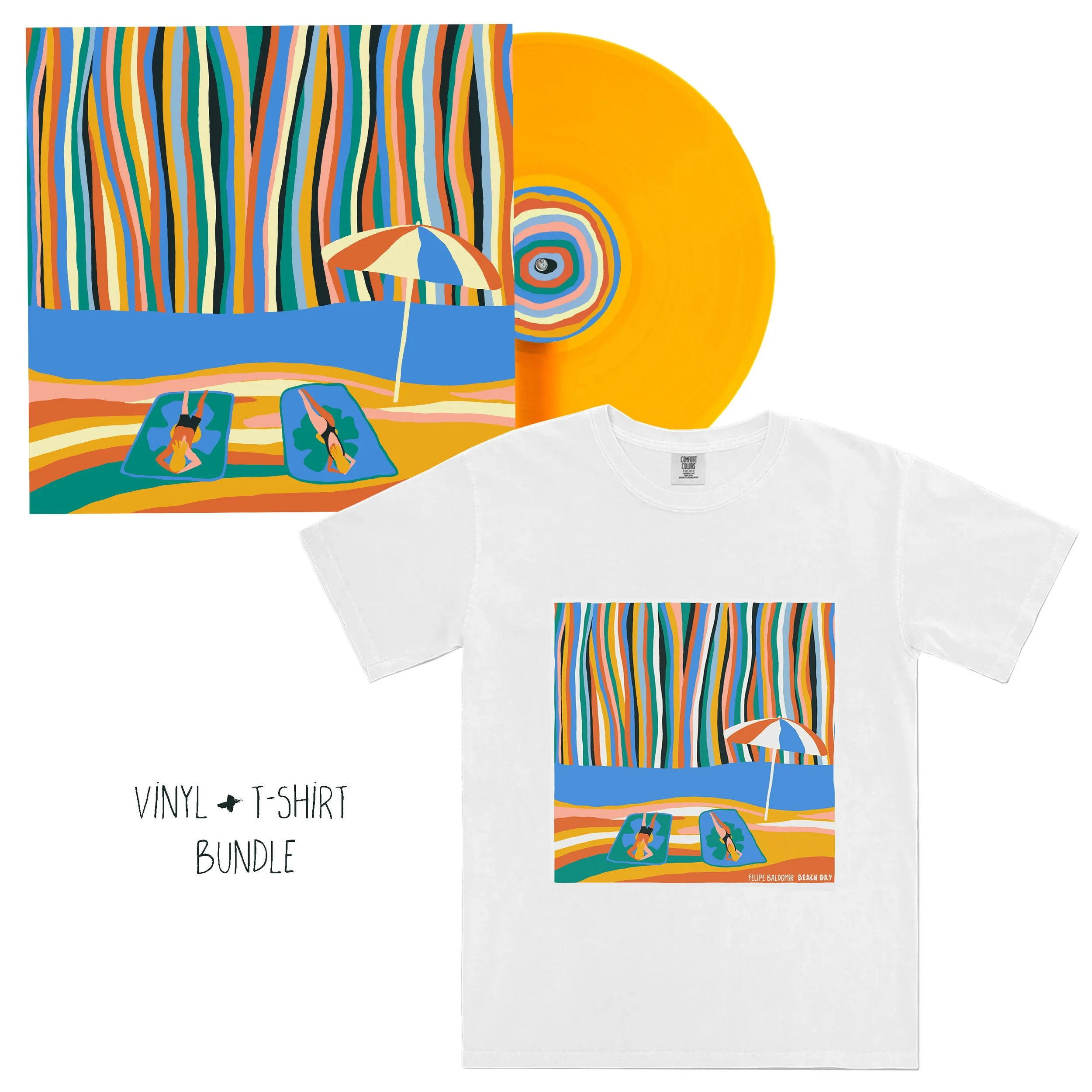 'Beach Day' Vinyl + T-Shirt Bundle