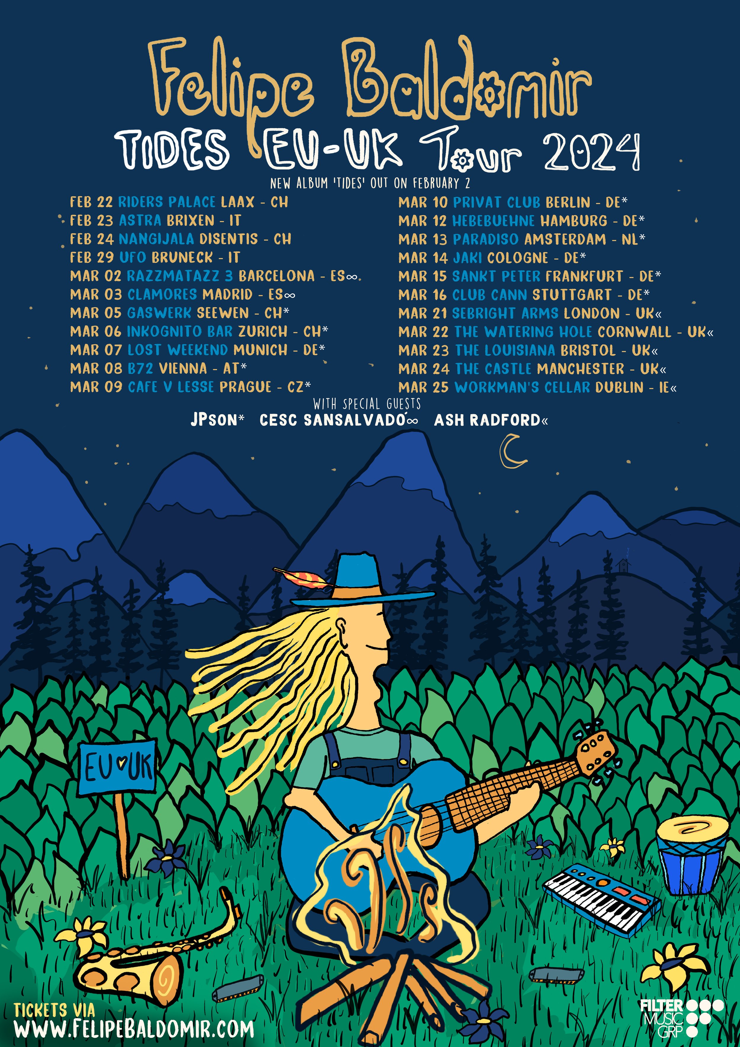 EU/UK 2024 'Tides' Album Tour