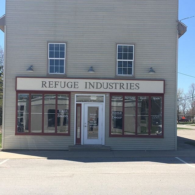 Today&rsquo;s the day! While the salon side of things is still closed our storefront @refugesalvage is opening today and tomorrow from 11-5! Stop in to get Aveda products, local skin care and apothecary goods, candles, antique/salvaged items and home
