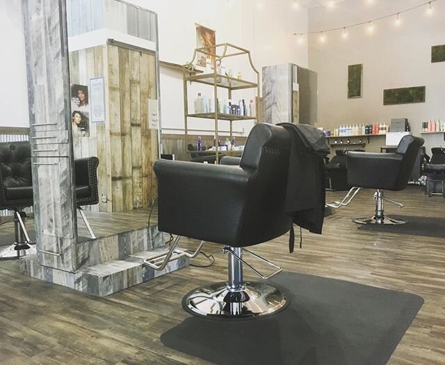 We&rsquo;re having a super busy first day here at the salon....so happy we finally get to use these chairs! Give us a call if you need a hair appointment! 231-866-4228