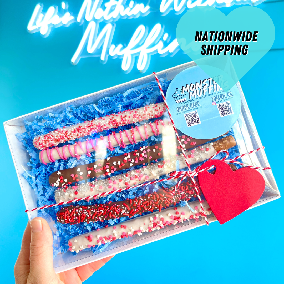 CHOCOLATE COVERED PRETZEL RODS GIFT BOX