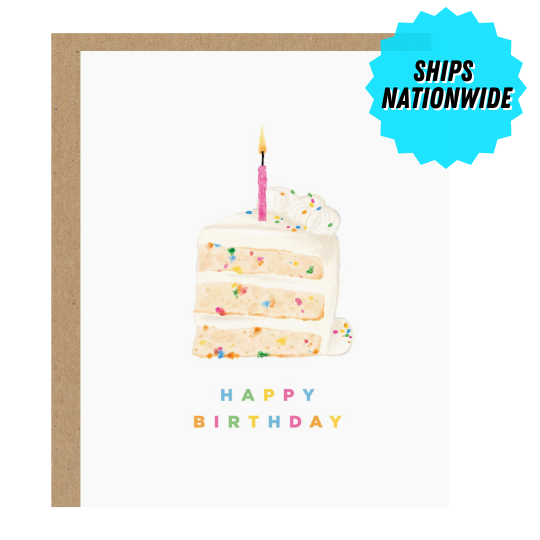 BIRTHDAY CAKE HAPPY BIRTHDAY CARD