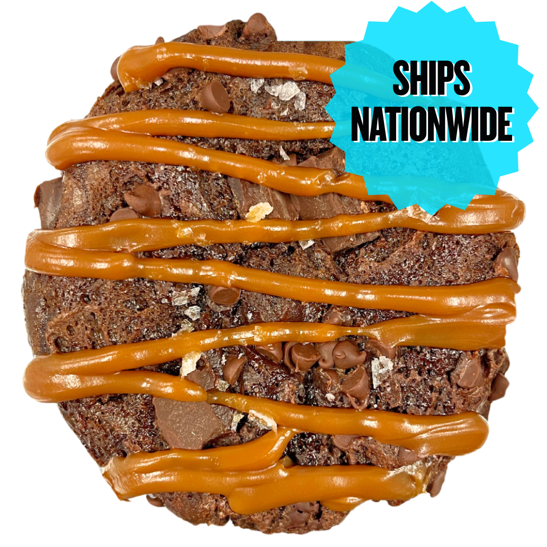 SALTED CARAMEL BROWNIE MUFFIN