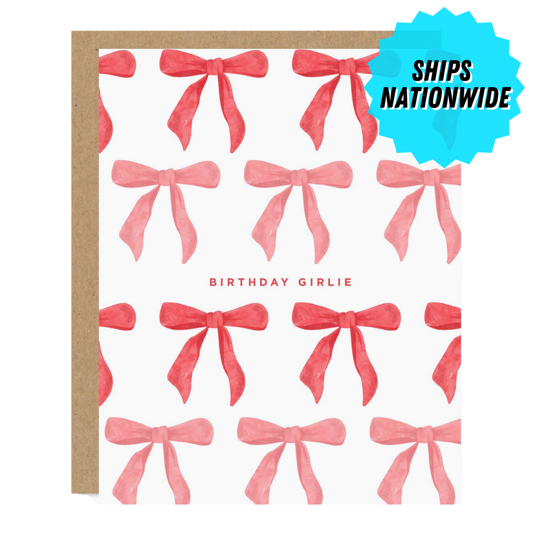 BIRTHDAY GIRLIE BOW CARD