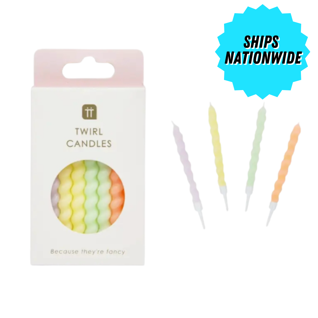 TWISTED PASTEL BIRTHDAY CANDLES | 8-PACK