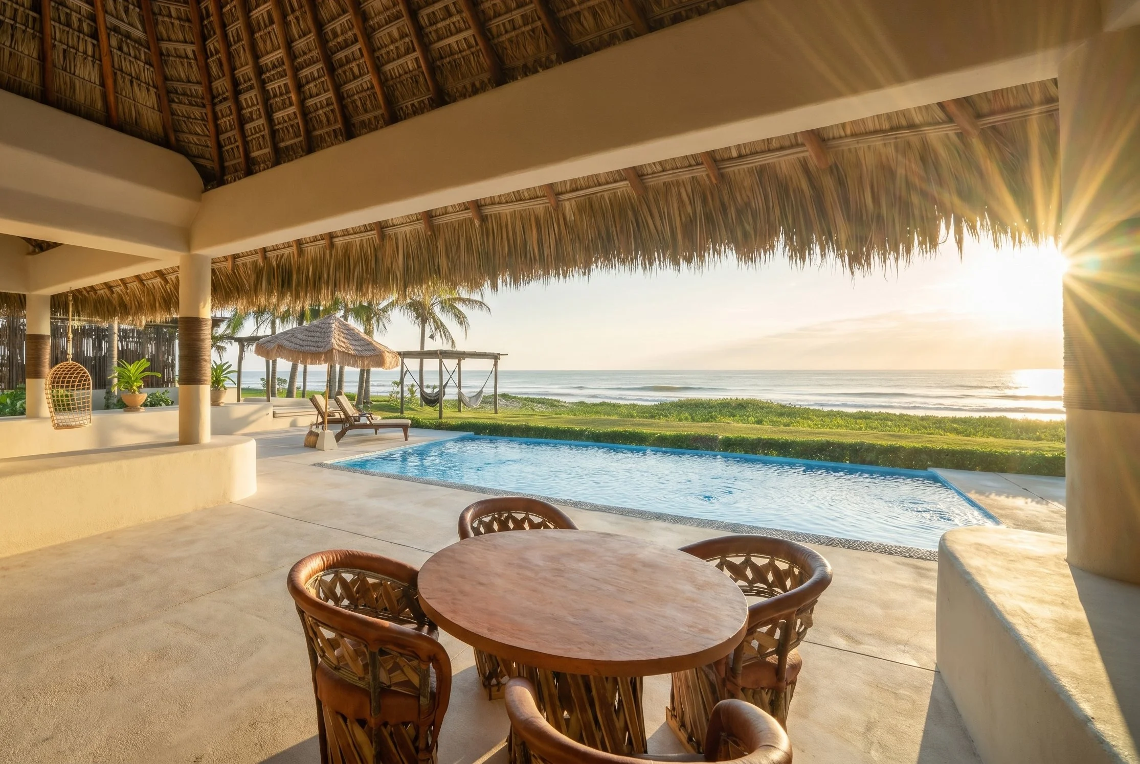 beach house puerto escondido, beach view, design by laseu studio.
