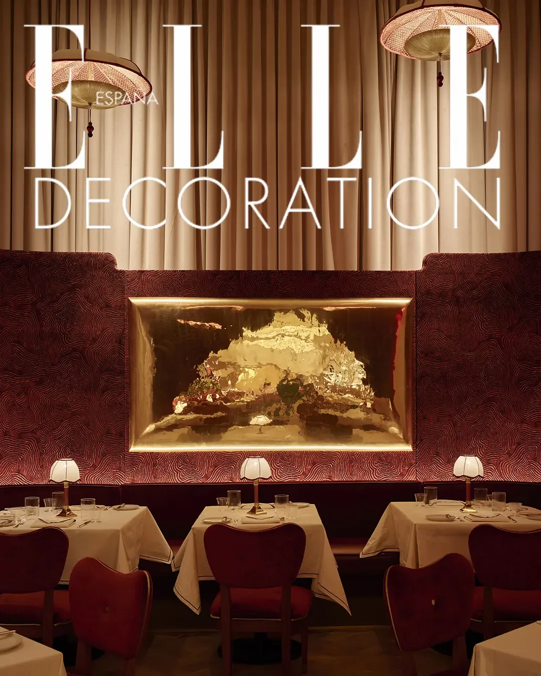 Crane Club restaurant interior in New York by Laseu Studio — featured in Elle Decoration Spain.