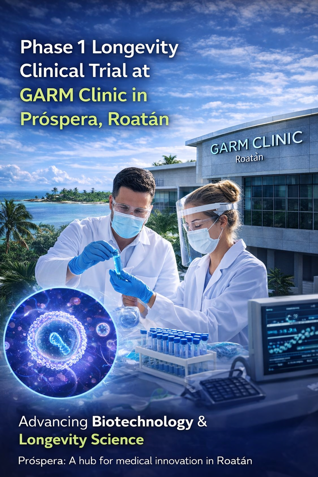 Phase 1 Longevity Trial Launches at GARM Clinic in Prospera, Roatán